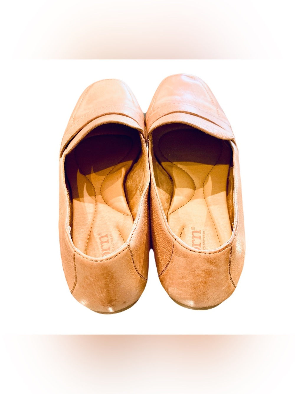Born Tan Leather Penny Loafers - Picture 7 of 8
